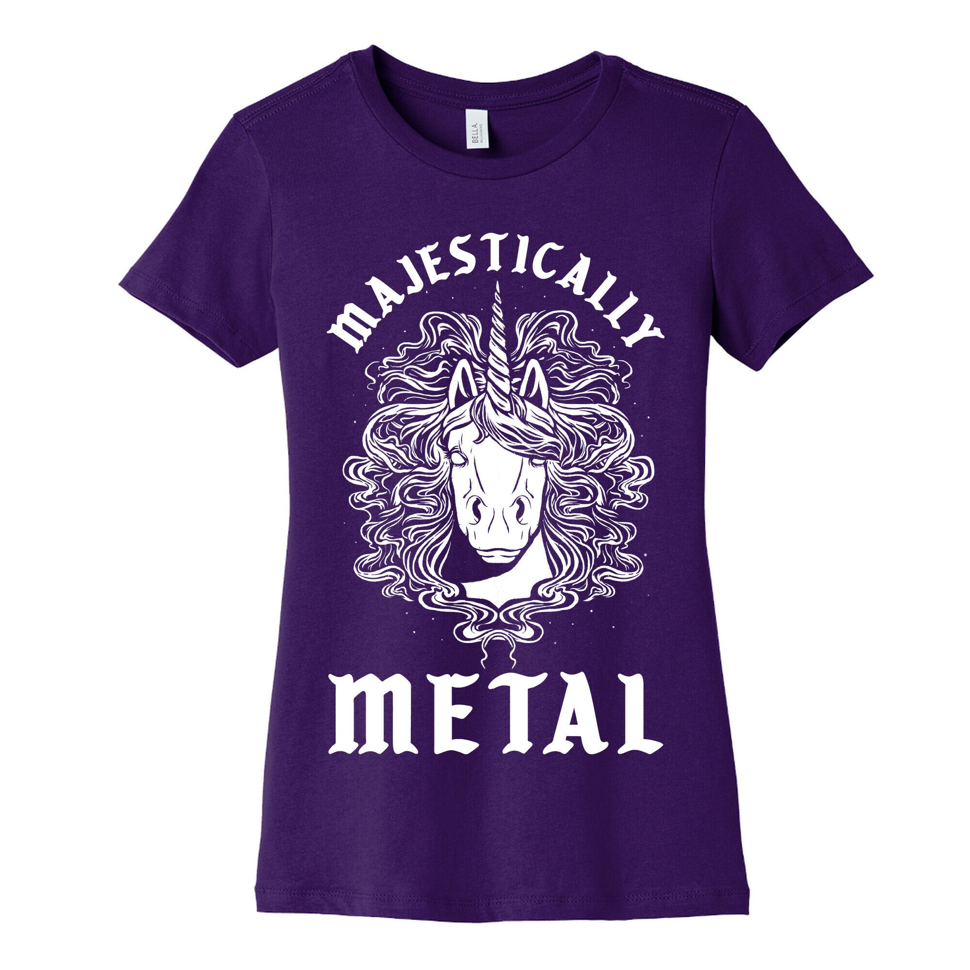 Majestically Metal Unicorn Women's Cotton Tee